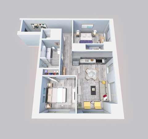 a floor plan of the apartment